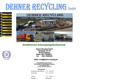 dehner-recycling.de - Containerverleih Augsburg