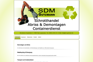 sdm-gutzmann.de - Containerverleih Bad Langensalza