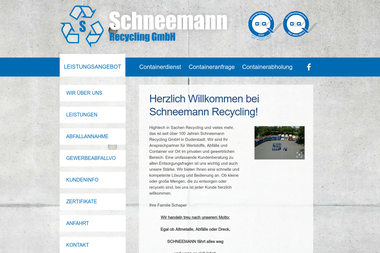 schneemann-recycling.de - Containerverleih Duderstadt