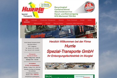 hurrle-spezialtransporte.de - Containerverleih Gaggenau