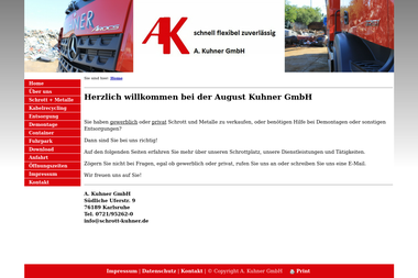 schrott-kuhner.de - Containerverleih Karlsruhe