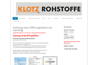 klotz-rohstoffe.de - Containerverleih Landau In Der Pfalz