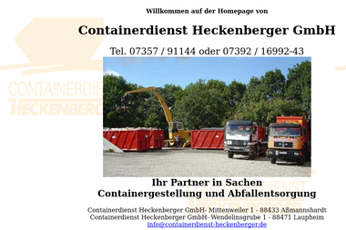 containerdienst-heckenberger.de - Containerverleih Laupheim