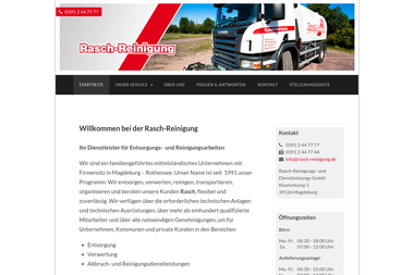 rasch-reinigung.de - Containerverleih Magdeburg