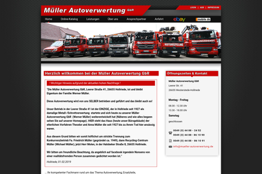 mueller-autoverwertung.de - Containerverleih Westerstede