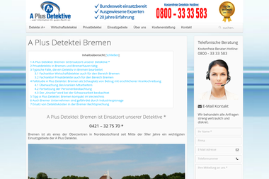 detektei-aplus.de/dependancen/detektei-bremen.htm - Detektiv Bremen