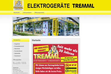 tremml-elektrogeraete.de - Anlage Karlsruhe