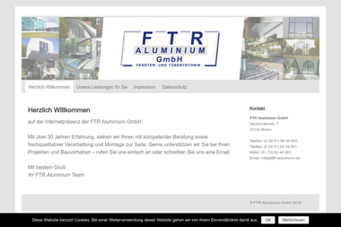 ftr-aluminium.de - Fenster Büren
