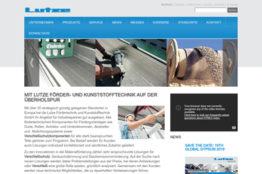 lutze-conveying.com - Förderbänder Hersteller Lünen