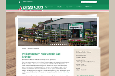 kiebitzmarkt-wegener.de - Gärtner Bad Münder Am Deister