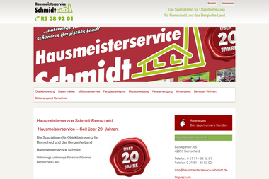 hausmeisterservice-schmidt.de - Gärtner Remscheid