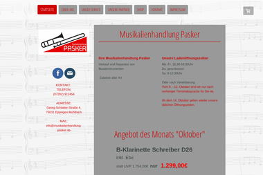 musikalienhandlung-pasker.de - Geschenkartikel Großhandel Eppingen