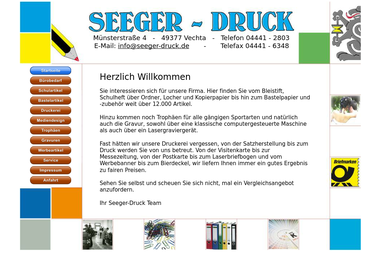 seeger-druck.de - Geschenkartikel Großhandel Vechta