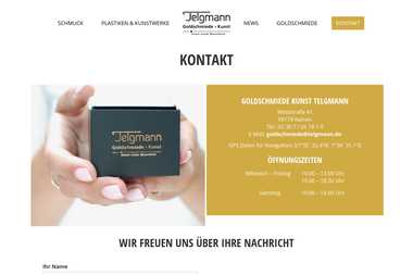 telgmann.de/kontakt - Juwelier Kamen