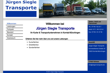 siegle-transporte.de - Kleintransporte Korntal-Münchingen