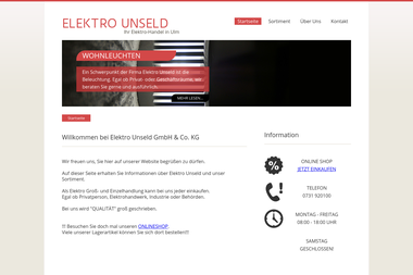 elektro-unseld.de - Elektronikgeschäft Ulm