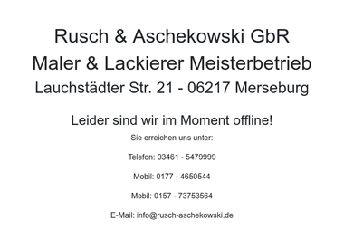 rusch-aschekowski.de - Malerbetrieb Merseburg