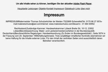 malereischulze.com/impressum.4.html - Malerbetrieb Schenefeld