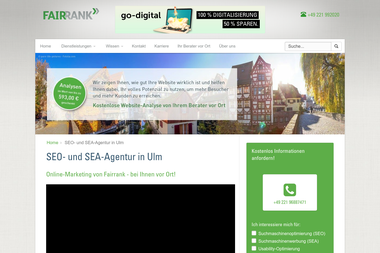 fairrank.de/seo-sea-ulm - Marketing Manager Senden