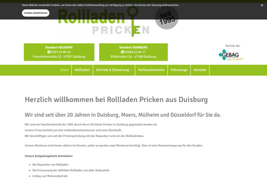 rollladen-pricken.de - Markisen, Jalousien Duisburg