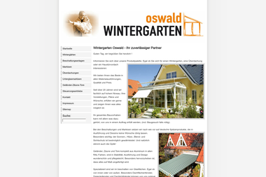 wintergarten-oswald.de - Markisen, Jalousien Neuwied