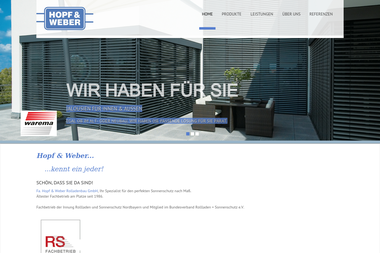 hopf-weber.com - Markisen, Jalousien Schweinfurt