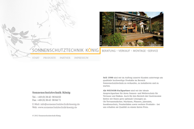 sonnenschutztechnik-koenig.de - Markisen, Jalousien Weimar