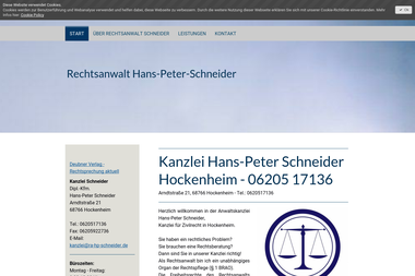 rechtsanwalt-hp-schneider.de - Anwalt Hockenheim