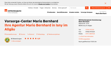 wuerttembergische.de/versicherungen/mario.bernhard - Anwalt Isny Im Allgäu