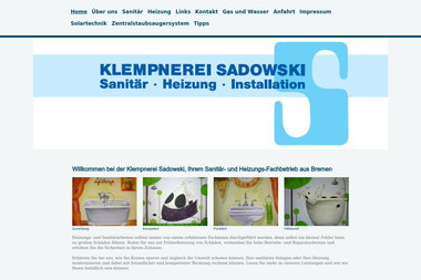 klempnerei-sadowski.de - Wasserinstallateur Bremen