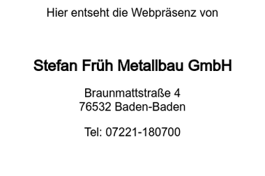 frueh-metallbau.de - Schlosser Baden-Baden