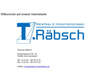 raebsch-metallbau.de - Schlosser Gummersbach