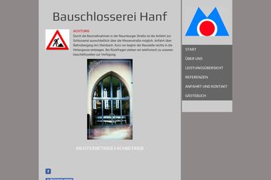 bauschlosserei-hanf.de - Schlosser Jena