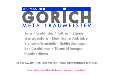 metallbau-goerich.de - Schlosser Weiterstadt