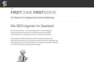 first-come-first-serve.de - SEO Agentur Saarbrücken