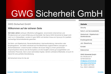 gwg-sicherheit.de - Sicherheitsfirma Detmold