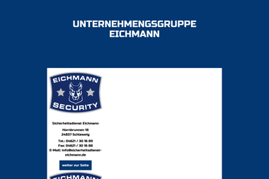 unternehmensgruppe-eichmann.de - Sicherheitsfirma Schleswig