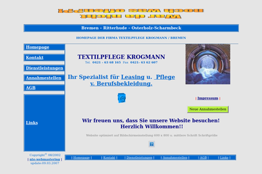 textilpflege-krogmann.de - Chemische Reinigung Bremen
