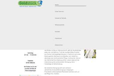 goldstueck-reinigung.de - Chemische Reinigung Ebersbach An Der Fils