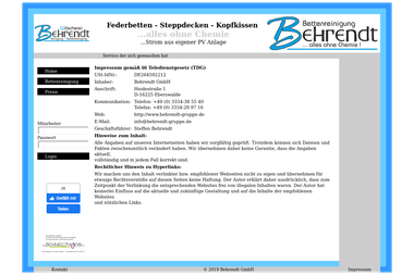 waschsalon-behrendt.de/index.php - Chemische Reinigung Eberswalde
