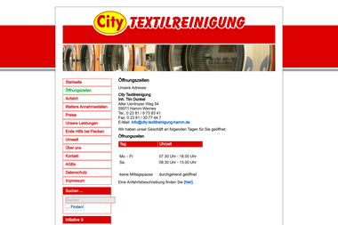 city-textilreinigung-hamm.de/oeffnungszeiten.html - Chemische Reinigung Hamm
