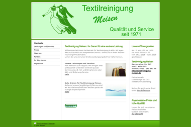 textilreinigung-meisen.de - Chemische Reinigung Köln