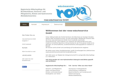rowa-waescheservice.de - Chemische Reinigung Rudolstadt