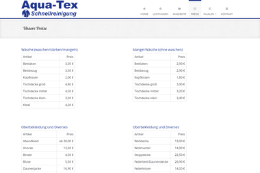 aqua-tex.info/index.php - Chemische Reinigung Steinfurt