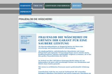 frauenlob-die-waescherei.de - Chemische Reinigung Wuppertal