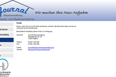 journal-hausverwaltung.de/kontakt - Übersetzer Nagold