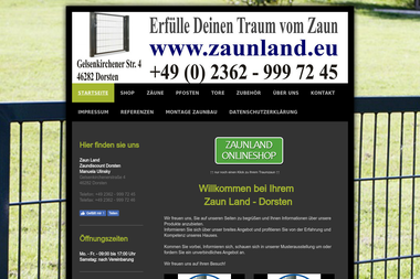zaunland.eu - Zaunhersteller Dorsten