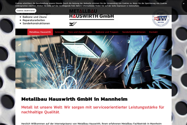 metallbau-hauswirth.de - Zaunhersteller Mannheim