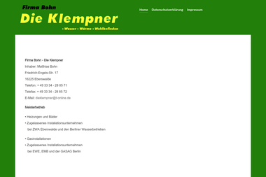 die-klempner.com - Heizungsbauer Eberswalde