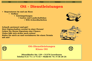 ott-dienstleistungen.de - Tiefbauunternehmen Leverkusen